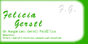 felicia gerstl business card